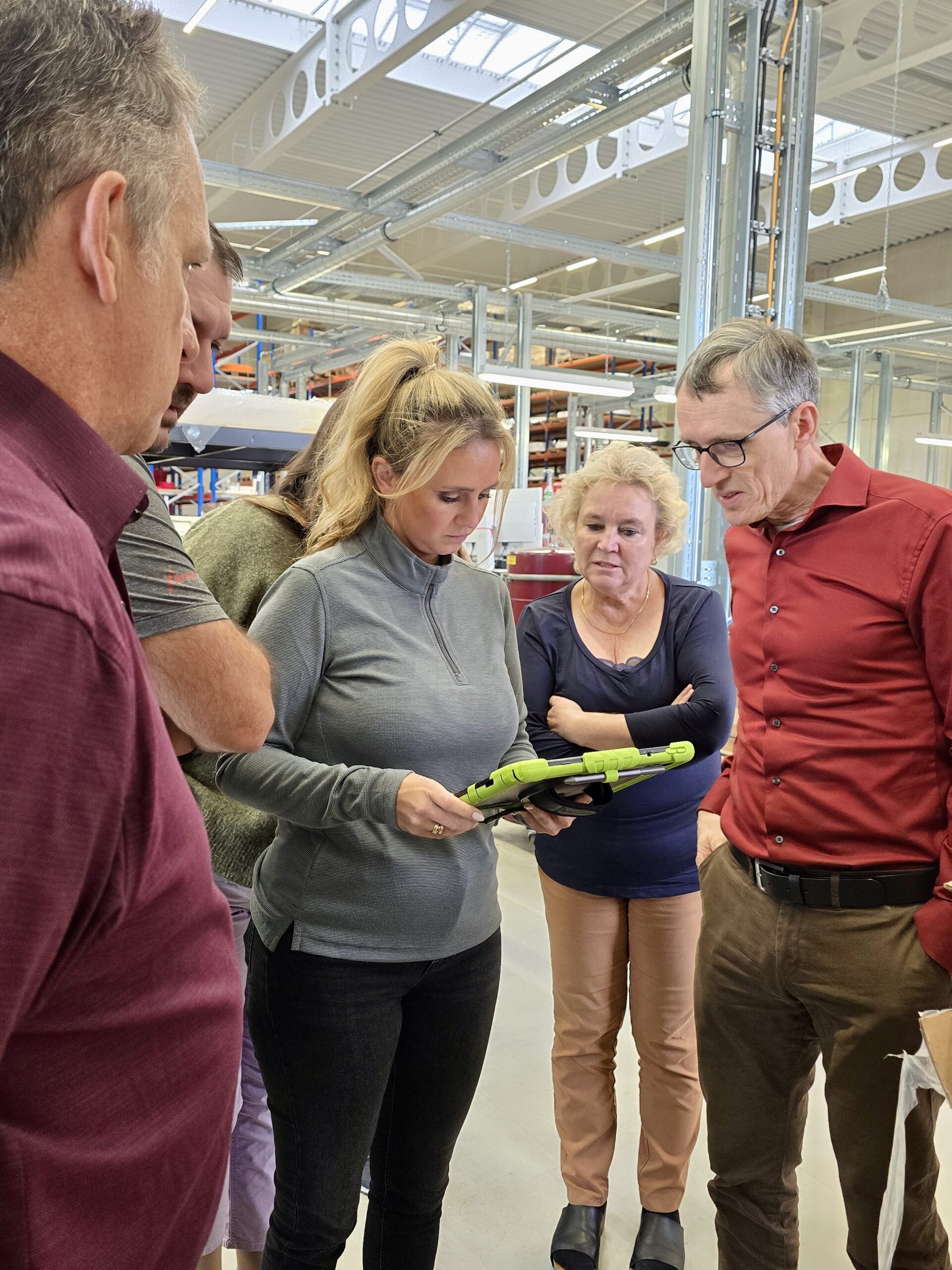 Myfactory Produktion Wareneingang am Tablet